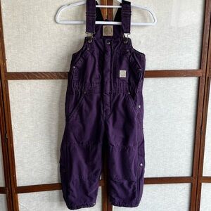Berne Kids Purple Softstone Insulated Duck Cloth Bib Overalls - Youth 5-6